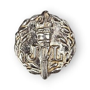 Vintage JCL Sterling Pin Brooch Junior Classical League 925 Silver Tiny 1/2"